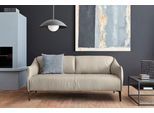 2,5-Sitzer W.SCHILLIG "sally Designsofa, Loungesofa, bequem, schmale Armlehnen, Breite 194cm", grau (eisgrau z59), B:194cm H:78cm T:84cm, Longlife Xtra-Leder Z59: Glattleder mit modischer Prägung. Hautstärke 0, 9 - 1, 1 mm., Sofas, 2 5-Sitzer, mit Metall-Winkelfüßen in Bronze pulverbeschichtet, Breite 194 cm