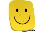 TechniSat SATMAN 65 PLUS, 65 cm SAT-Spiegel ohne LNB (für UNYSAT LNB) gelb mit smiley