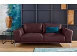 2,5-Sitzer W.SCHILLIG "montanaa Design Sofa mit erstklassigem Sitzkomfort, Federkern", braun (mocca z69), B:212cm H:78cm T:94cm, Sofas, 2 5-Sitzer, mit Metallfüßen in Silber matt, Breite 212 cm