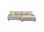 Livetastic Ecksofa, Beige, Textil, L-Form, 265x180 cm, Made in Europe, Wohnzimmer, Sofas & Couches, Wohnlandschaften, Ecksofas