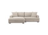 Livetastic Ecksofa, Beige, Textil, L-Form, 265x180 cm, Made in Europe, Wohnzimmer, Sofas & Couches, Wohnlandschaften, Ecksofas