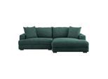 Livetastic Ecksofa, Dunkelgrün, Textil, L-Form, 265x180 cm, Made in Europe, Wohnzimmer, Sofas & Couches, Wohnlandschaften, Ecksofas