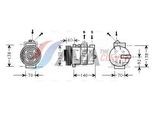 AVA QUALITY COOLING Kompressor, Klimaanlage auak050 für LAND ROVER MG
