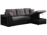 ECKSOFA axel Schwarz/Grau