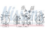 NISSENS Kompressor, Klimaanlage 890573 für KIA