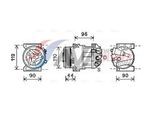 AVA QUALITY COOLING Kompressor, Klimaanlage alak125 für ALFA ROMEO LANCIA Fiat