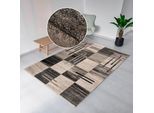 Teppich OTTO HOME "Beliz" Gr. 1, grau, B:60cm H:9mm L:90cm, Kunstfaser, Teppiche, Teppich, mit Konturenschnitt, Kurzflor, 3D-Design, mit Fransen, Wohnzimmer