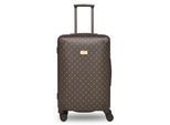 Trolley LAZAROTTI "Palermo 4 Rollen Trolley M 66 cm", Gr. 84 l, dunkelbraun, Polypropylen, Koffer
