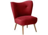 Max Winzer , Rot , Textil , Buche , massiv , 74x72x90 cm , Goldenes M, Made in Germany , Esszimmer, Esszimmerstühle, Stühle