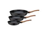 GSW , Schwarz , Metall , 1,3+1,9+,2,7 l , rund , hitzebeständige Griffe, backofengeeignet, kratzfest, rostfrei, antihaftbeschichtet, geschmacksneutral, ergonomischer Griff, PTFE-frei, energiesparend, Thermoboden, wärmeisolierter Griff, schadstofffrei gemäß EU-Standards , Kochen & Essen, Pfannen, Pfannensets