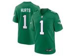 Footballtrikot NIKE "Nike Trikot Philadelphia Eagles NFL Throwback Jersey Hurts 1", Herren, Gr. XXL, mehrfarbig, 100% Polyester, Trikots
