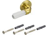 Träger LIEDECO, gold (goldfarben, matt), Ø:1,6cm, Gardinenstangenhalterungen, Träger, für Gardinenstangen Ø 16 mm