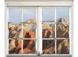 Wandsticker QUEENCE "Berge", beige (natur), B:40cm H:60cm T:0,1cm, Wandtattoos, Wandsticker, Wandsticker, Wandbild, selbstklebend, 3D, Fenster