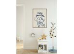 Wandbild KOMAR "Disney Mickey Mouse Hello", blau (farbe bild(er): blau,grau), Disney, 1 Stk., Vlies, Bilder, Wandbild, 30 x 40 cm (Breite x Höhe) - Kinderzimmer, Dekoration