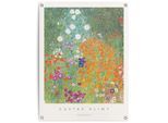Poster REINDERS "Gustav Klimt - Bauerngarten", bunt (farbe bild(er): bunt), B:60cm H:80cm T:0,1cm, Leinwand, Bilder, Poster, Outdoor für Garten oder Balkon