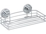 Duschablage WENKO, silber (glänzend), B:26cm H:5,5cm T:15,5cm, Stahl, Regale, Duschablage, 1 Ablage