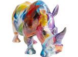 Dekofigur KARE DESIGN "Deko Figur Colored Rhino 17cm", bunt (mehrfarbig), B:7,5cm H:17cm T:5,5cm, Polyresin, Dekofiguren, Dekofigur