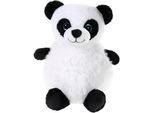 Kuscheltier HEUNEC "Fluffball, Pandabär, 24 cm", schwarz-weiß (weiß, schwarz), Plüschfiguren, KinderH:24cm, Kuscheltier, enthält recyceltes Material, H:24cm