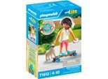 Konstruktions-Spielset PLAYMOBIL "Junge mit Hund (71612), myLife", bunt, Spielbausteine, Kinder, Kunststoff, Konstruktions-Spielset, Made in Europe