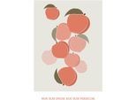 Bild KOMAR "Cultivated Peaches", rot (farbe bild(er): rot), B:30cm H:40cm, Holz, Papier, Bilder, Bild, Wandbild zur Dekoration - ohne Rahmen