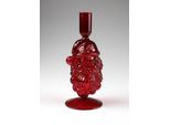 Kerzenhalter AM DESIGN "aus Glas", rot, B:9cm H:21cm, Glas, Kerzenhalter, Kerzenhalter, 2er Set, BxH: 9x21 cm