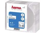 HAMA CD-Hülle "CD Leerhülle Slim, 10er-Pack, Transparent, Schutzhülle, Schutzcase", transparent, B:12,6cm H:5,3cm T:14,1cm, Hüllen, CD-Hülle