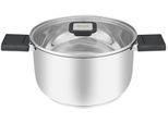 Kochtopf RESTO KITCHENWARE "Anser, energiesparend und spülmaschinenfest, im Geschenkkarton", silberfarben, B:20cm H:11,5cm L:20cm Ø:20cm, Töpfe, Kochtopf, Geeignet für alle Herdarten, auch Induktion, mit klappbaren Griffen