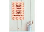 Metallbild QUEENCE "Hot Dog", rot (farbe bild(er): rot), B:20cm H:30cm, Metall, Stahl, Bilder, Metallbild, Stahlschilder
