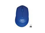 LOGITECH Maus "M330 SILENT PLUS", blau, B:15,2cm H:9cm T:21,2cm, Computer-Mäuse, Maus