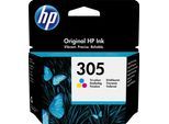 HP Tintenpatrone "HP original Druckerpatrone 305 Tricolor C/M/Y", bunt (cyan, magenta, gelb), Tintenpatronen, 3 Probemonate gratis* drucken, Tintenpatrone