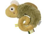 Greifspielzeug FEHN "Lazy, Crazy & Pink, Ring-Greifling Chamäleon", grün (khaki, olive), Greifspielzeug, BabyB:14cm H:2,9cm L:11cm, Plüsch, Softvelour, Greifspielzeug, B:14cm H:2,9cm L:11cm