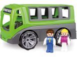 Spielzeug-Bus LENA "TRUXX Bus", grün (grün, grau), Spielzeugfahrzeuge, KinderB:16cm H:17cm T:28cm, Kunststoff, Spielzeug-Bus, inkl. 2 Spielfiguren; Made in Europe, B:16cm H:17cm T:28cm