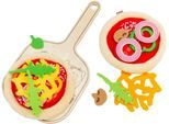 Spiellebensmittel HABA "Creative Play – Pizza Set", bunt, Kaufladensortimente, Kinder, Holz, Polyester, Spiellebensmittel