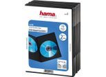 HAMA DVD-Hülle "DVD-Doppel-Leerhülle Slim, 10er-Pack, Schwarz, Schutzhülle, Cover", schwarz, B:13,6cm H:6,7cm T:19,2cm, Hüllen, DVD-Hülle