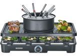 SEVERIN Raclette und Fondue-Set "RG 2347", schwarz, B:28cm H:12cm T:24cm, Raclettes, Raclette und Fondue-Set