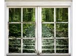 Wandsticker QUEENCE "Treppe im Wald", grün, B:40cm H:60cm T:0,1cm, Wandtattoos, Wandsticker, Wandsticker, Wandbild, selbstklebend, Wald, Bäume, Treppe