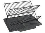 Abtropfmatte WENKO "Modell Nelia", schwarz, B:34cm H:25cm T:40cm, Metall, Geschirrständer, Abtropfmatte, mit Abtropfgestell, geneigte Fläche für optimalen Wasserablauf