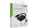 BELKIN USB-Ladegerät "RockStar USB-C Audio- und Ladeadapter", schwarz, B:3,3cm H:1,05cm T:13cm, Ladegeräte, Audioübertragung und Laden über einen einzigen USB-C-Anschluss, USB-Ladegerät