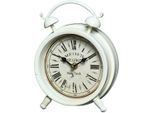Tischuhr AMBIENTE HAUS "Tischuhr aus Metall - weiß 16cm", weiß, Tischuhren, Tischuhr