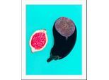 Bild QUEENCE "Stephan", blau (farbe rahmen: schwarz, farbe bild(er): blau), B:30cm H:40cm, Acrylglas, Holz, Papier, Bilder, Bild, HD Premium Poster-Druck inkl. Holzrahmen