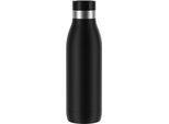 Isolierflasche EMSA "Trinkflasche Bludrop", schwarz, H:21,5cm, Edelstahl, Trinkflaschen, Isolierflasche, Edelstahl, Quick-Press Deckel, 360 Trinkgenuss, 12h warm/24h kühl