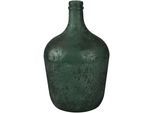Dekovase AM DESIGN "Grüne Flaschenvase", grün, B:18cm H:30cm, Glas, Vasen, Dekovase, aus recyceltem Glas – beständig und stilvoll