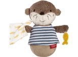 Greifspielzeug FEHN "Otter Theo, Mini-Stehauf Otter", braun, Greifspielzeug, BabyB:15cm H:15cm, Plüsch, Softvelour, Greifspielzeug, B:15cm H:15cm