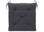 Sitzauflage GÖZZE "Darco Uni" Gr. 1, grau (anthrazit), B:40cm H:4cm T:40cm, Polyester, Polsterauflagen, Sitzauflage, 1 Stück, Maße: 40 x 40 x 4 cm, mit Füllung, mit Bindebändern