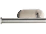 Toilettenpapierhalter WENKO "Orea", silber (silberfarben), B:16cm H:4,5cm L:7cm, Edelstahl, Toilettenpapierhalter, Toilettenpapierhalter, Befestigen ohne Bohren