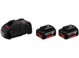 Akku Starter-Set BOSCH PROFESSIONAL "»GBA 18V 5.0Ah«", schwarz (schwarz, rot), B:210mm H:95mm T:265mm, Akkumulatoren, Akku Starter-Set, inkl. Ladegerät