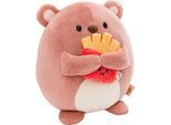 Kuscheltier NICI "mymochi, Bär Nomo, 16 cm", braun, Plüschfiguren, KinderB:11cm H:16cm L:14cm, Plüsch, Kuscheltier, mit Pommes, in Geschenkbox, B:11cm H:16cm L:14cm