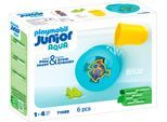 Konstruktions-Spielset PLAYMOBIL "Wasserwirbelrad mit Babyhai (71688), JUNIOR", bunt, Spielbausteine, Baby, Kunststoff, Konstruktions-Spielset, Made in Europe