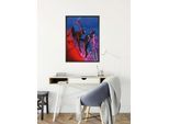 Wandbild KOMAR "Marvel Spider-Man Fight", blau (farbe bild(er): blau,rot), Disney, 1 Stk., Vlies, Bilder, Wandbild, 30 x 40 cm (Breite x Höhe) - Kinderzimmer, Dekoration