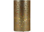 LED Dekolicht AM DESIGN "LED Windlicht Stern", gold (goldfarben), H:16cm Ø:9cm, Leuchten, LED Dekolicht, Weihnachtsdeko, 1 Stück, Höhe 16 cm, Batteriebetrieb